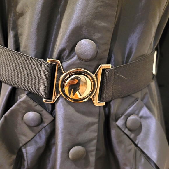 Pink Tartan Iridescent Rain Trench Coat - Size 6 - Picture 7 of 9